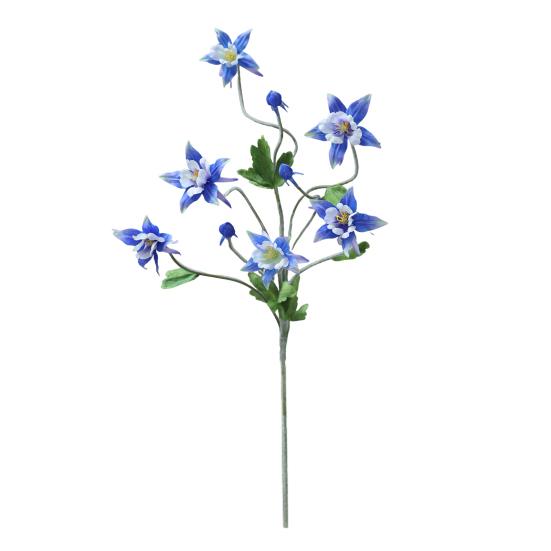Künstliche Akelei Blume Kunstblumen mit Blütenstiel für Zuhause Stiele Realistisch Künstlich Büro Hochzeit blau