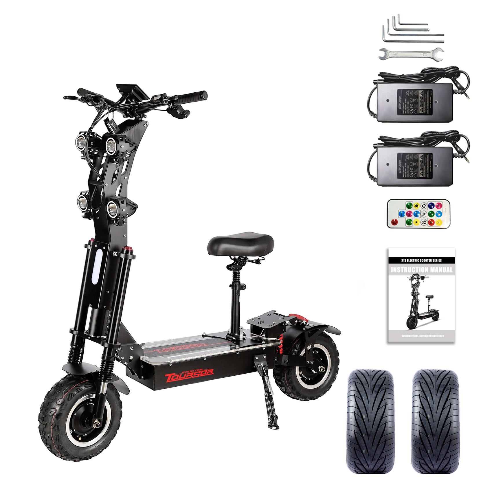 x14 10000W Dual Motor EU Lagerbestand Elektroroller 72V 40AH Batterie 13 Zoll Reifen Faltbarer Mobiler Elektroroller 10000w 72v 40ah -- ---