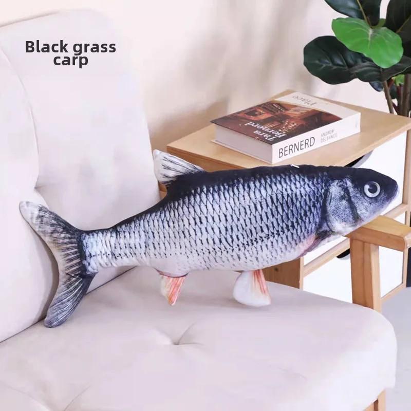 Katzenspielzeug, Training, Unterhaltung, Fisch, Plüschkissen, 20 cm, Simulationsfisch, Katzenspielzeug, Fisch, interaktives Kauspielzeug für Haustiere, Heimtierbedarf 15-20CM