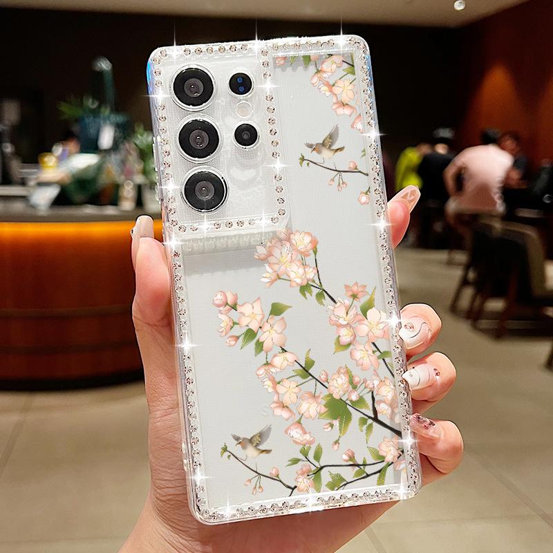 Kleine Blume Weiche Hülle Für Samsung Galaxy A56 A55 A54 A36 A35 A25 A15 A16 A53 5G S25 Edge S24 Ultra S23 FE Diamant Handyhülle Galaxy S23 FE