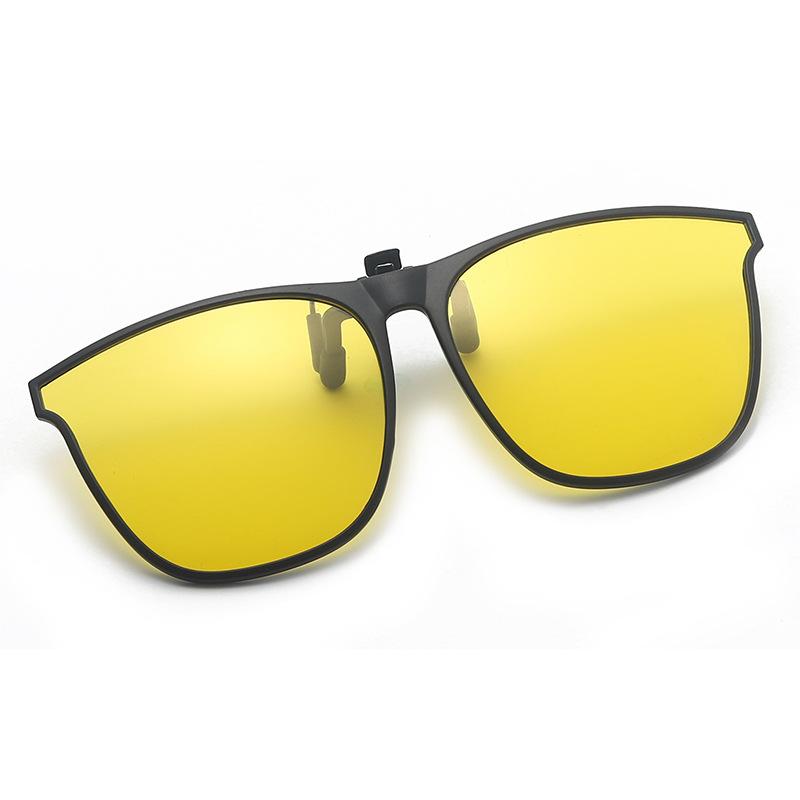 Polarisierte Clip-on-Sonnenbrille für Herren, photochrom, polarisierte Damen-Sonnenbrille, blendfrei, Farbwechsel-Brille, Nachtsichtbrille gelb