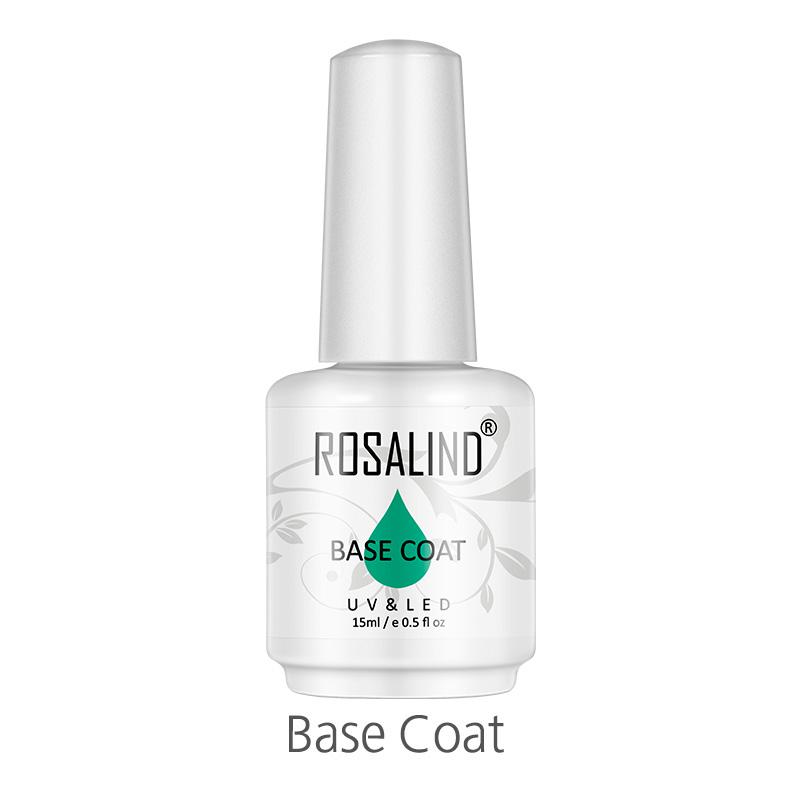 ROSALIND 15 ml Peel-Off-Gel-Nagellack, Basis- und Decklack, Soak-Off-Gel-Nagellack mit Gummieffekt, UV-Gel-Nagellack für Nagelpflege, Kunstdesign