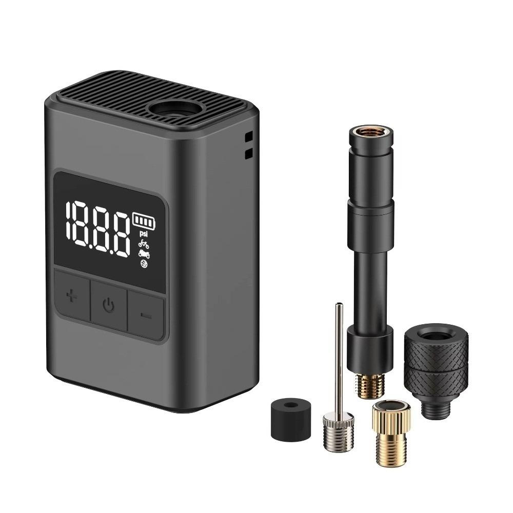 120PSI Elektrische Fahrradpumpe Mini Hochdruck-Inflator Elektrische Fahrradluftpumpe Fahrradzubehör schwarz