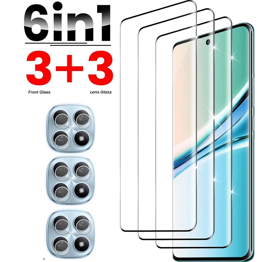 6 Stück [3+3] Gehärtetes Glas Displayschutzfolie für Xiaomi Redmi Note 15 4G/5G/ Note 15 Pro 4G/5G Note 15 Pro+ 5G Plus + Kameraobjektivfolie Schutz Redmi Note 15 Pro 5G reinfarbig