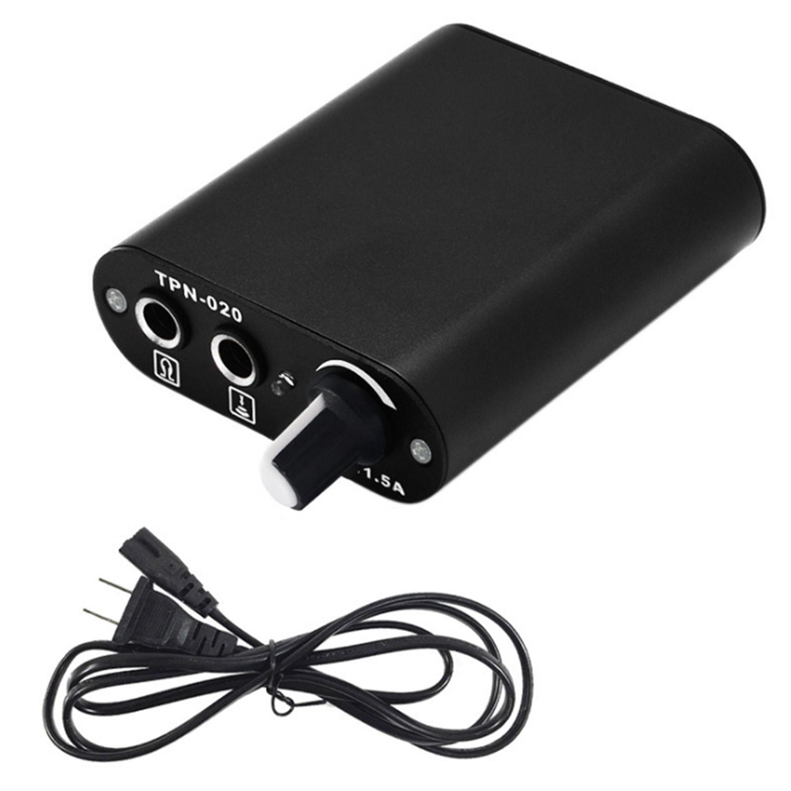 Mini Tattoo Netzteil Set TPN-020 18V/1,5A 90V-265V Tattoo Mini Motor Schwarz Tattoo Maschine Power US Plug schwarz