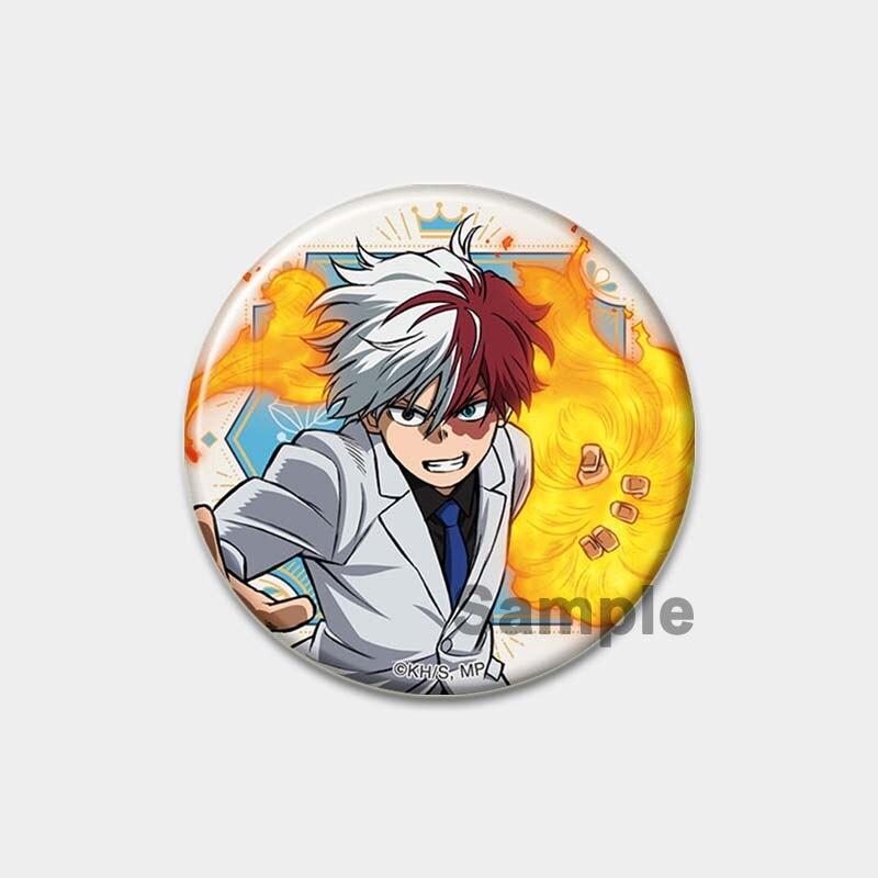 58MM Modeschmuck Zubehör Anime My Hero Academia Brosche Emaille Pin Cartoon Cosplay Abzeichen für Kleidung Rucksack Dekoration Geschenke