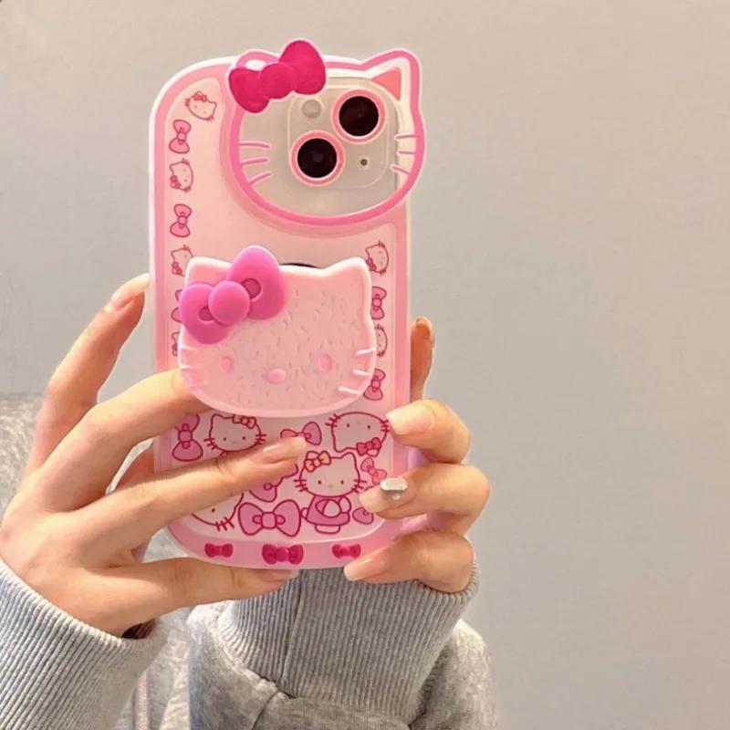 Sanrio Hello Kitty Ständer Handyhüllen Für iPhone 16 15 14 11 13 12 Pro Max XR XS 7 8 Plus Original Stoßfeste Hülle Y2K Hülle For iPhone 12Pro Max