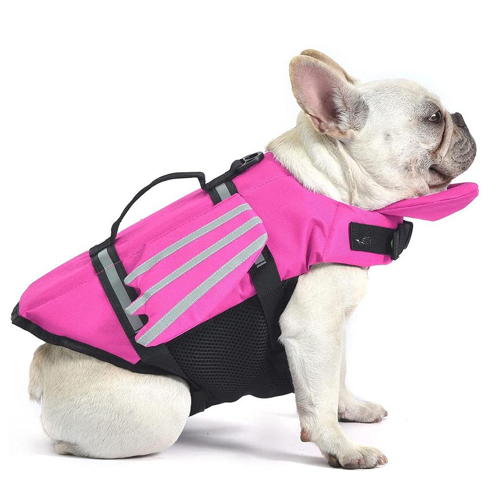 Schwimmweste für Hunde, Schwimmweste für Welpen, kleine und große Hunde, Schwimmoutfits, Badebekleidung für Husky, Französische Bulldogge, Schwimmzubehör XL rosa