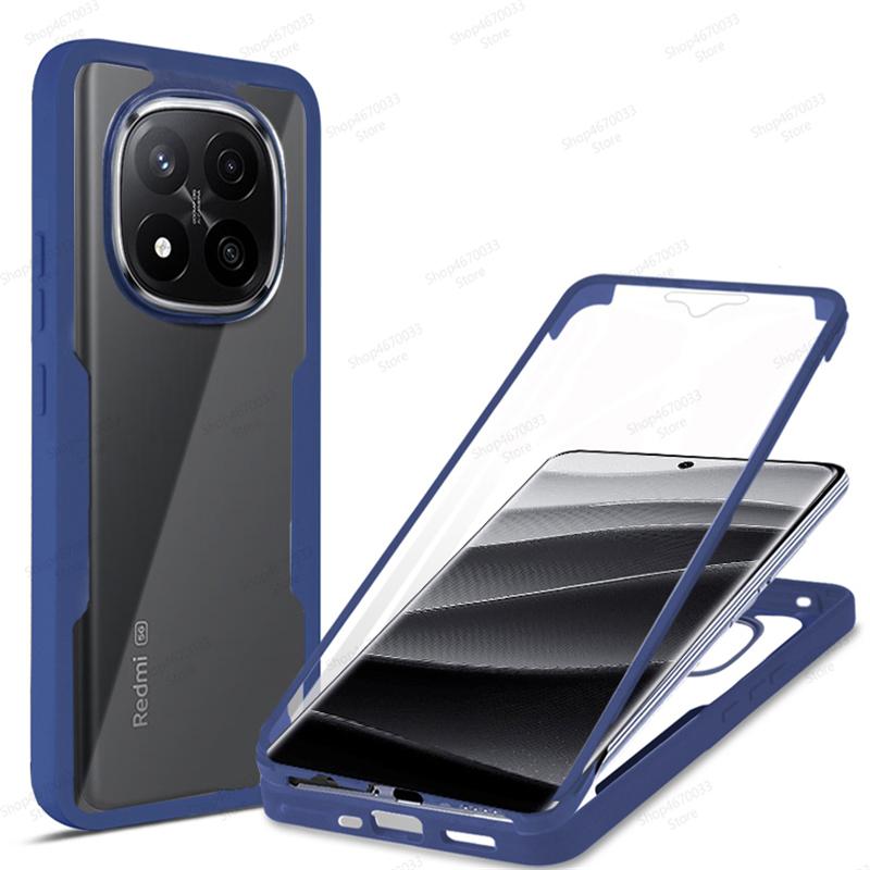 360° Vollschutz Handyhüllen für Xiaomi Redmi Note 14 13 12 11 Pro Plus 14S Stoßfeste Hülle für Xiaomi Redmi Note 12S 11S 10S Note 14 Pro 5G meer-blaue