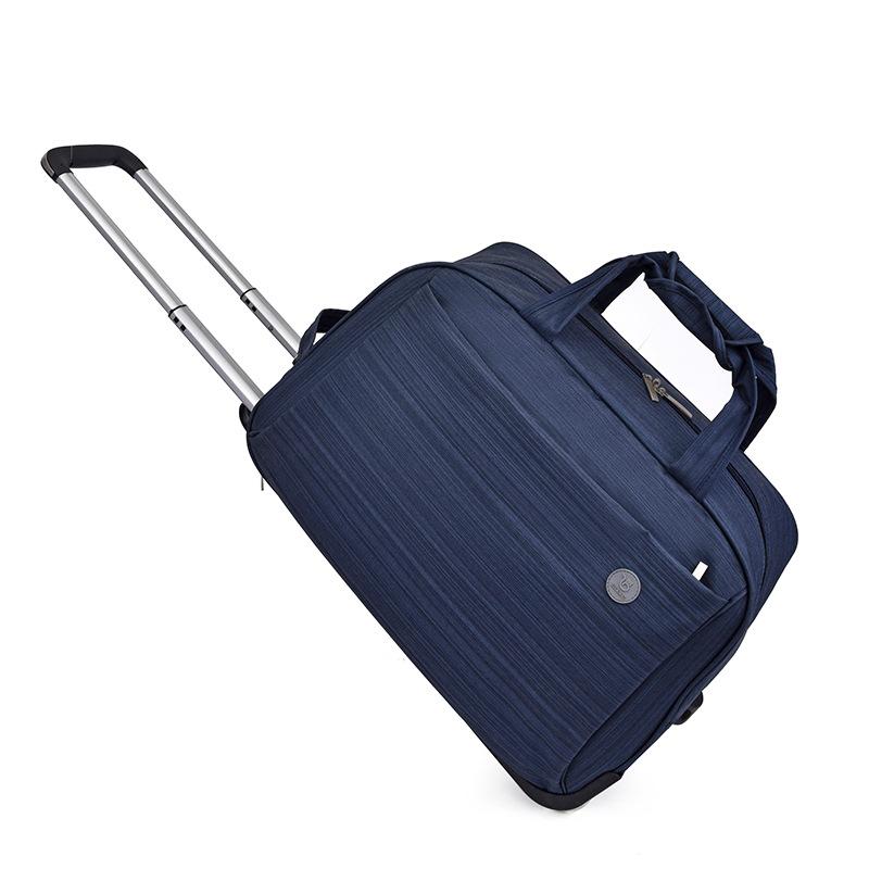 Waschbare Stoff-Reisetasche, tragbarer Trolley, faltbare Gepäcktasche, Reisetasche L blau
