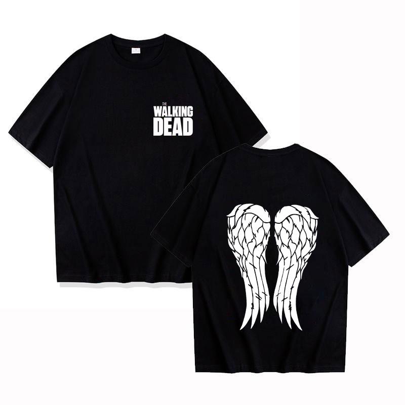 Neu Heiß The Walking Dead T-Shirts Mode Damen Herren Sommer T-Shirt Unisex Lässig Kurzarm Rundhals Tops T-Shirts M