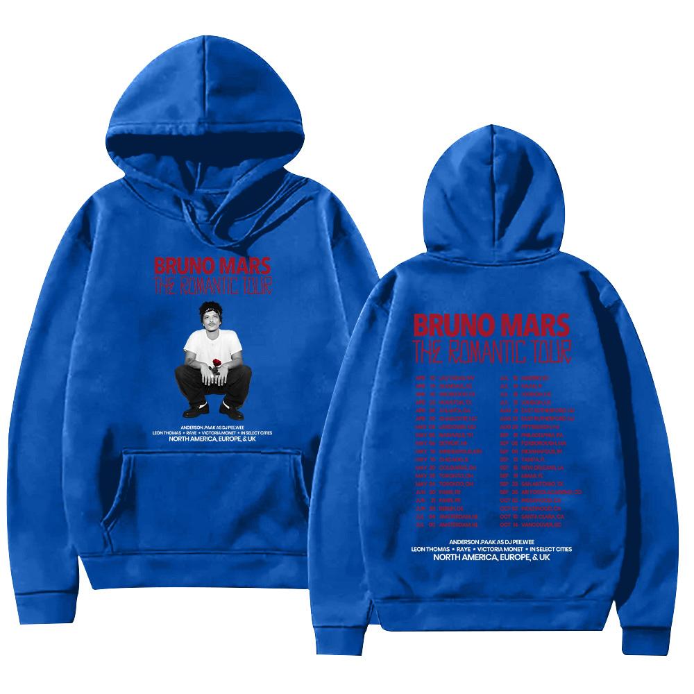 Bruno Mars The Romantic 2026 Tour Hoodie Bruno Mars Sweatshirt Unisex Jugend- und Erwachsenen-Oberteile Konzert-Outfits High Street Pullover S