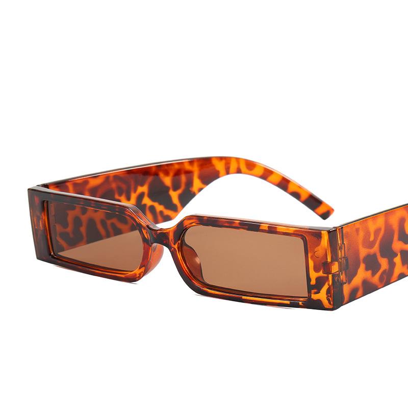 Modische Retro-Sonnenbrille mit rechteckigem kleinem Rahmen für Herren, Hip-Hop, quadratische Retro-Sonnenbrille mit weitem Bein für Ausflüge im Freien, Schattierungsglas