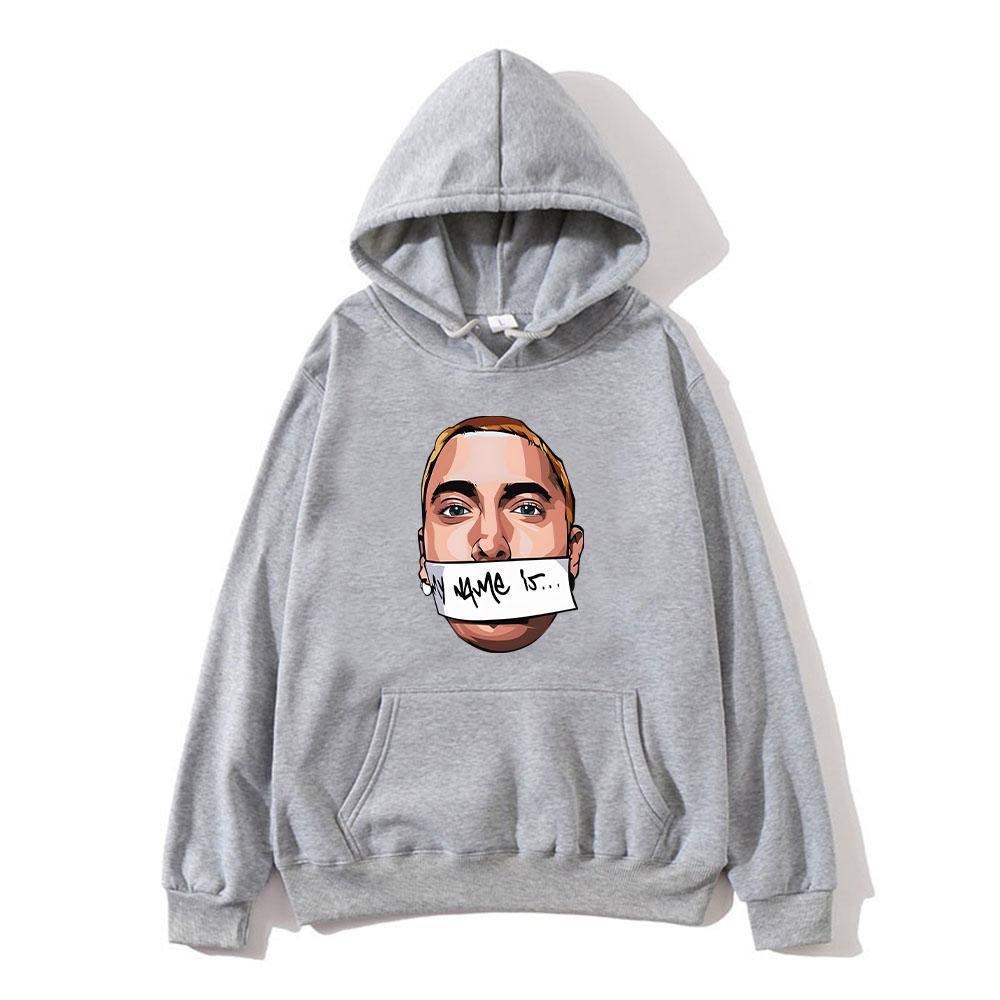 Eminem Hoodie Funko Pop RAPPER Langarm Sweatshirt für Fleece Grafikdruck Kleidung Ropa Hombre Kapuzenpullover M