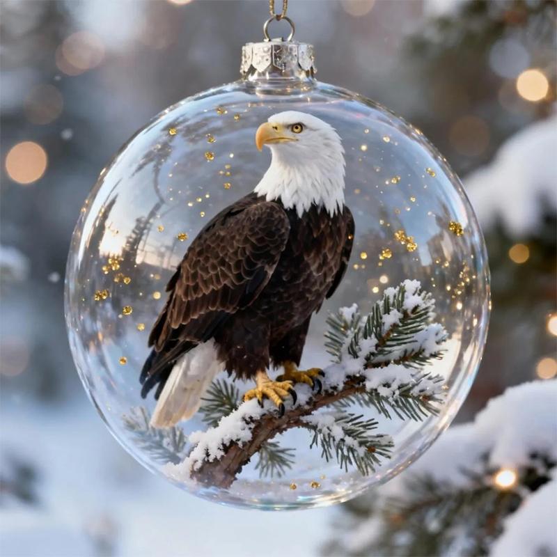 Vögel der Natur Klarer Weihnachtsschmuck, Kolibri Weihnachtsbaumschmuck, Für Weihnachtsdeko, Klare Kugeln Für Wohnungsdeko black