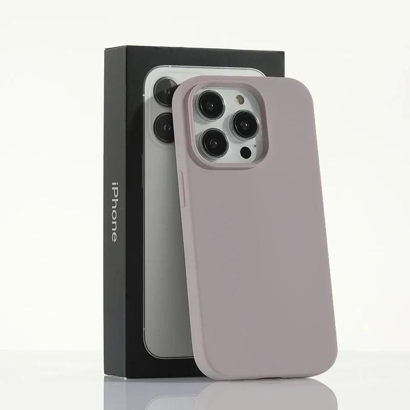 Luxuriöse Flüssigsilikonhülle für Apple iPhone 16 15 Pro Max Candy Color Vollständige Schutzhülle für iPhone 14 13 12 11 Pro Max XR X XSMax iPhone 16 Pro Max dunkel rosa