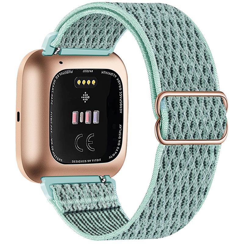 1PC Für Fitbit Versa Uhr Schnalle Elastisches Armband Armband Nylon Sport Band Weiche Einstellbar