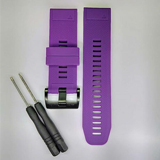 Garmin fenix Schnellverschluss Silikon Uhrenarmband für fenix 5/5S/5X, 6X, 7X, 3/3HR 26mm Regular Buckle violett