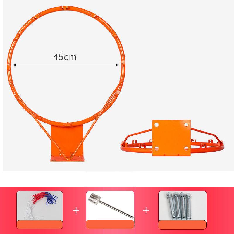 Wandmontierter Basketballkorb Basketballring Ziel Orange Stahl für Indoor- und Outdoor-Sport für Erwachsene