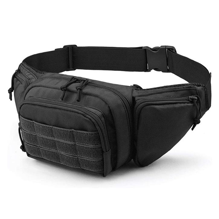 Taktische Gürteltasche, Militär-Gürteltasche, Sling-Umhängetasche, Outdoor-Brusttasche, verdeckte Trage-Holster 43*8*16cm schwarz