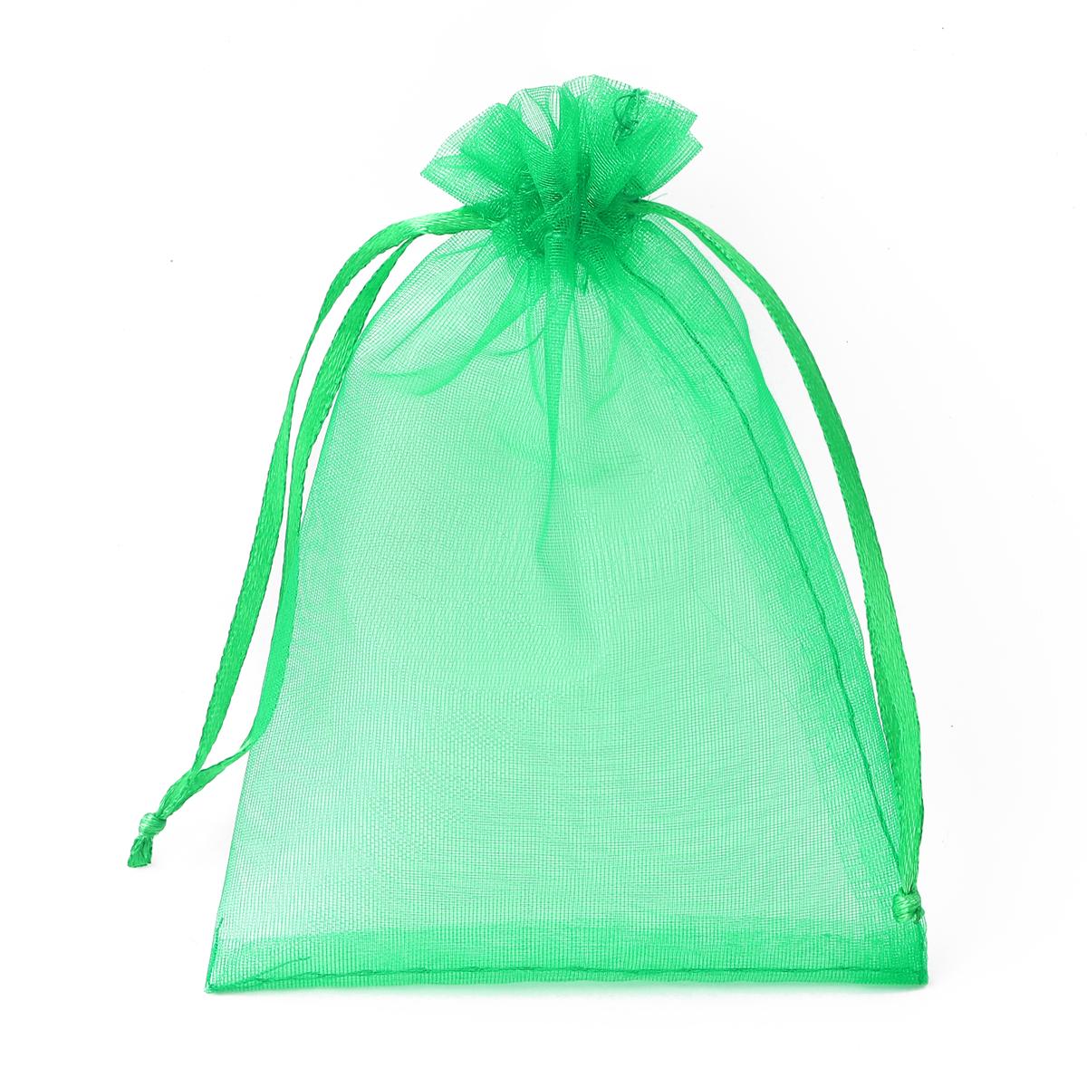 50 teile/beutel Einstellbare Kordelzug Organza Taschen Schmuck Verpackung Taschen Candy Hochzeit Taschen Geschenke Beutel 10x15cm grün