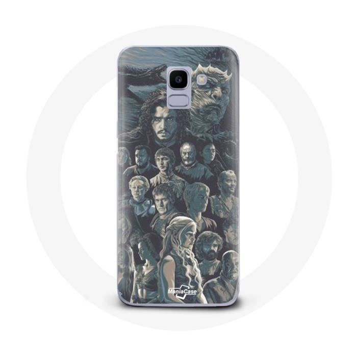 Hülle für Samsung Galaxy A8 2018 Game of Thrones Staffel 8 Game of Thrones Poster Charaktere Hintergrund