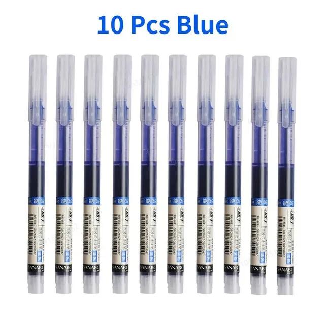 10 Teile/satz Hohe Qualität Nadel Typ Gel Stifte Gerade Flüssigkeit Kugelschreiber Kawaii Schreibwaren Schule Bürobedarf Schreiben 10PCS