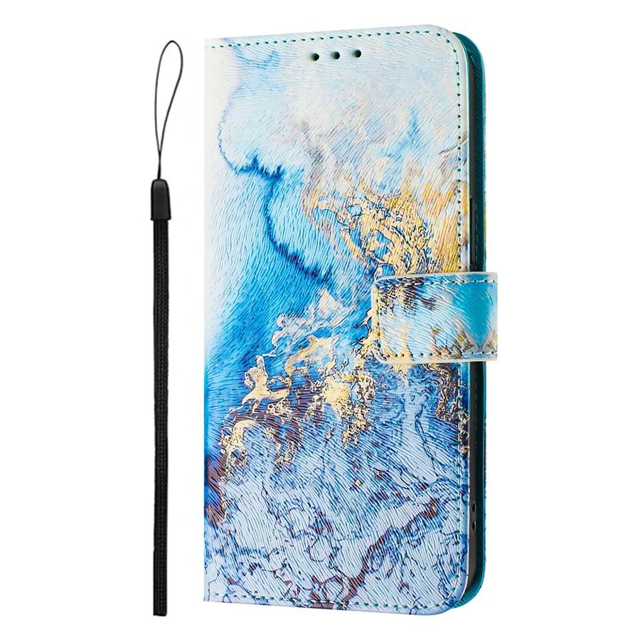 Personalisierte Handyhülle mit Kunstdruck für iPhone 16 Pro Max 16e 15 Plus 14 13 Pro 12 11 XR XS MAX 7 8 Plus SE Kickstand Wallet Case mit Handschlaufe iPhone 14 Pro Max