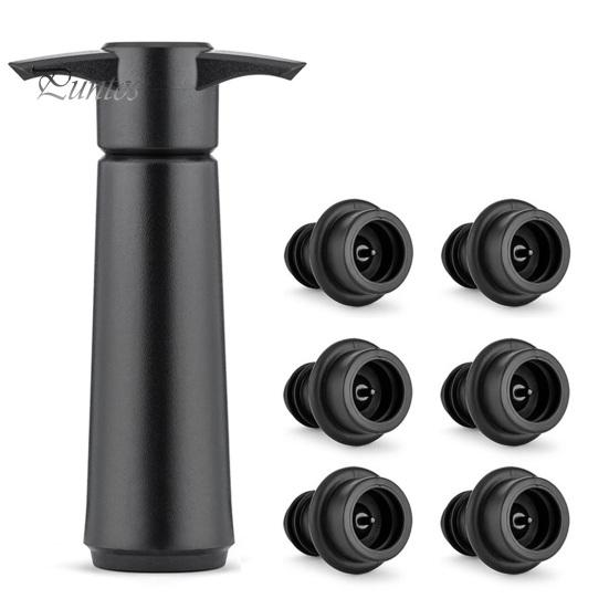 1 Set Vakuumpumpe, praktisches Weinspar-Pumpenwerkzeug, auslaufsichere Abdichtung, Weinflaschenverschlüsse für die Hausbar 6pcs