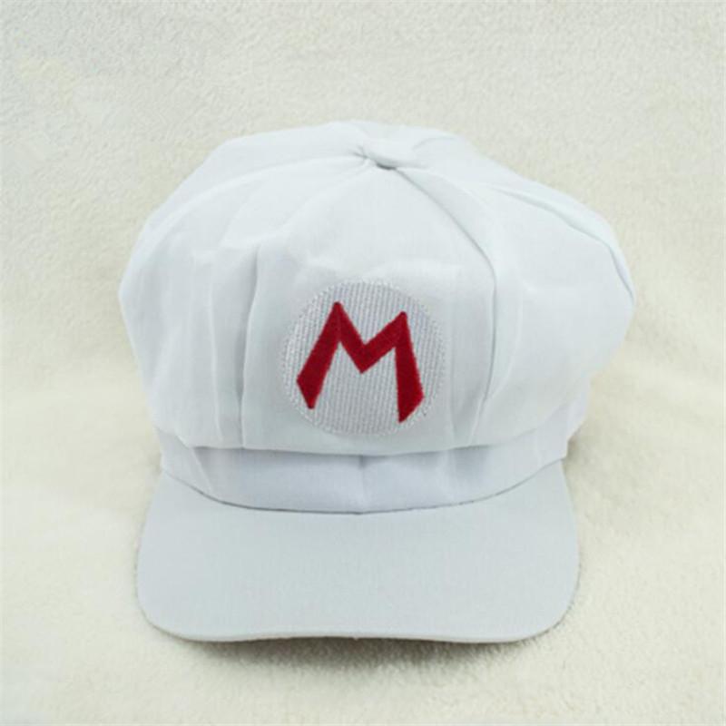 Spiel Super Mari Luigi Bros Cosplay Hut Kappe Yoshi Wario Waluig Hüte Karneval Halloween Party Jungen Mädchen Kostüme Prop weiß