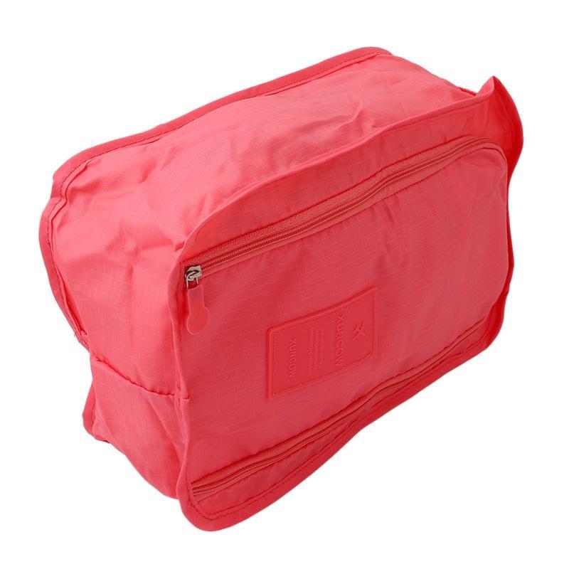 Reisebeutel Aufbewahrung Rasy Reißverschlusstasche Wasserdicht Wäsche Schuhe Organizer Set zum Packen Kleidung Toilettenartikel Kosmetiktaschen Gepäckzubehör rosa