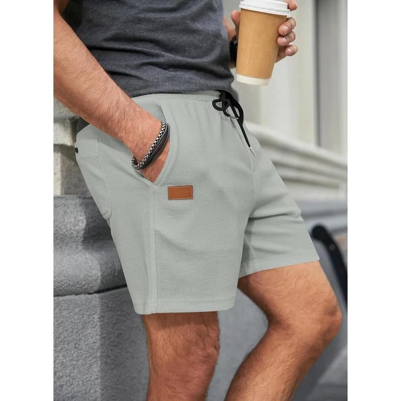 Sommer Herren Einfarbig Outdoor Sportshorts Atmungsaktiv Locker Fitness Trainingskurze Hosen Herren Jogginghosen XXL grau