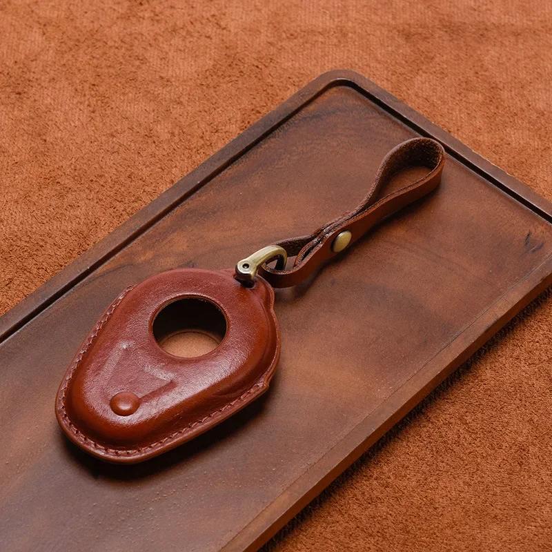 Für Harley Davidson Motorrad Leder Vintage Schlüsselabdeckung Street Glide Cvo Induktionsschlüssel Dekoration Modifikation Schutzabdeckung