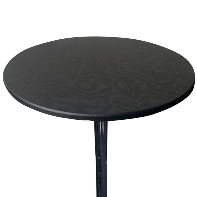 Tischdecke, Stoffschutz, wasserfest, Polyester, runde Tischdecke, Gastronomie, Spanntischdecke mit elastischem Rand 80cm schwarz