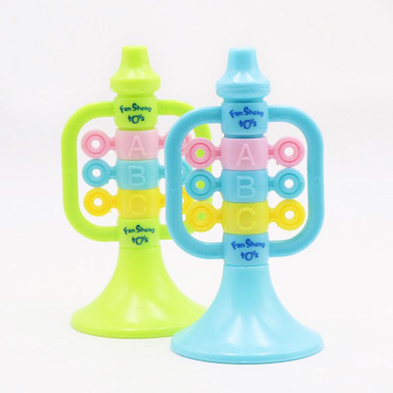 1 STÜCKE Kunststoff Trompete Musikinstrumente für Kinder Baby Kinder Bildung Spielzeug Kleine Musik Trompete Hupe Baby Spielzeug Zufällige Farbe