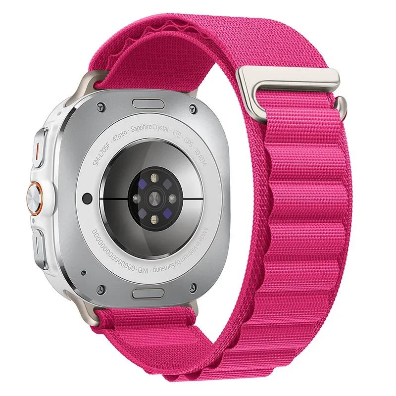 Alpine Loop für Samsung Galaxy Watch Ultra Armband 47mm Zubehör Sport Nylon Armband correa Galaxy watch ultra 7 Armband 47mm Galaxy Watch Ultra karminrot