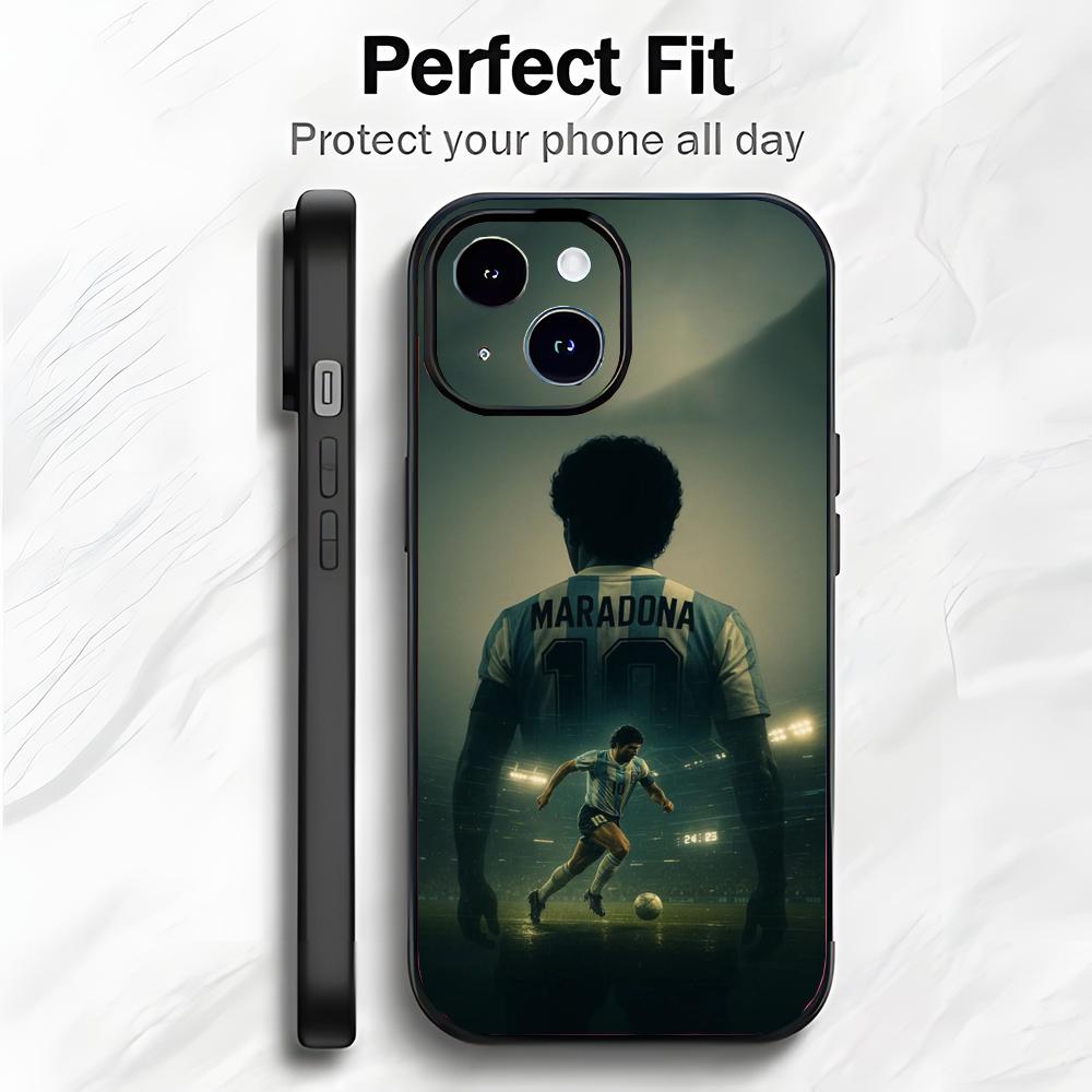 Fußballstar D-Diego M-Maradona Handyhülle Handyhülle Weiche Verpackung Leicht Für iPhone17 16 15 14 13ProMax iphone13pro