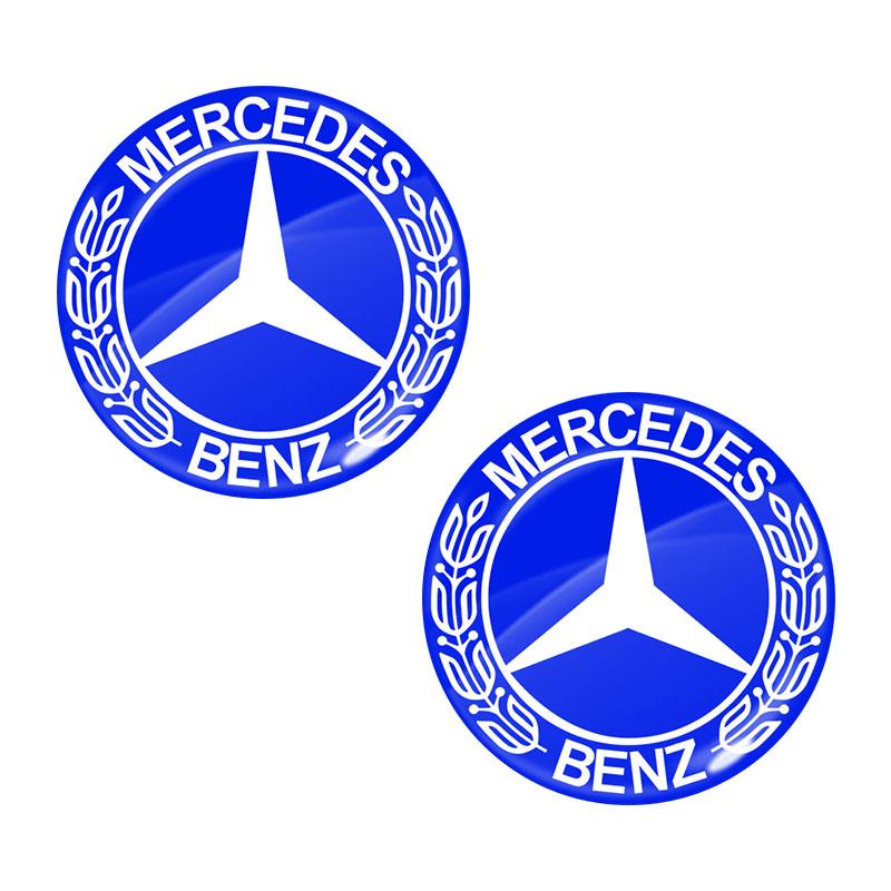 5/10 Stück 14mm Auto Schlüssel Emblem Aufkleber Auto Bedienungsschlüssel Logo Zubehör Für Mercedes Benz GLE GLC A B C E Klasse W176 W246 W205 W213 AMG Auto Styling 2pcs blue