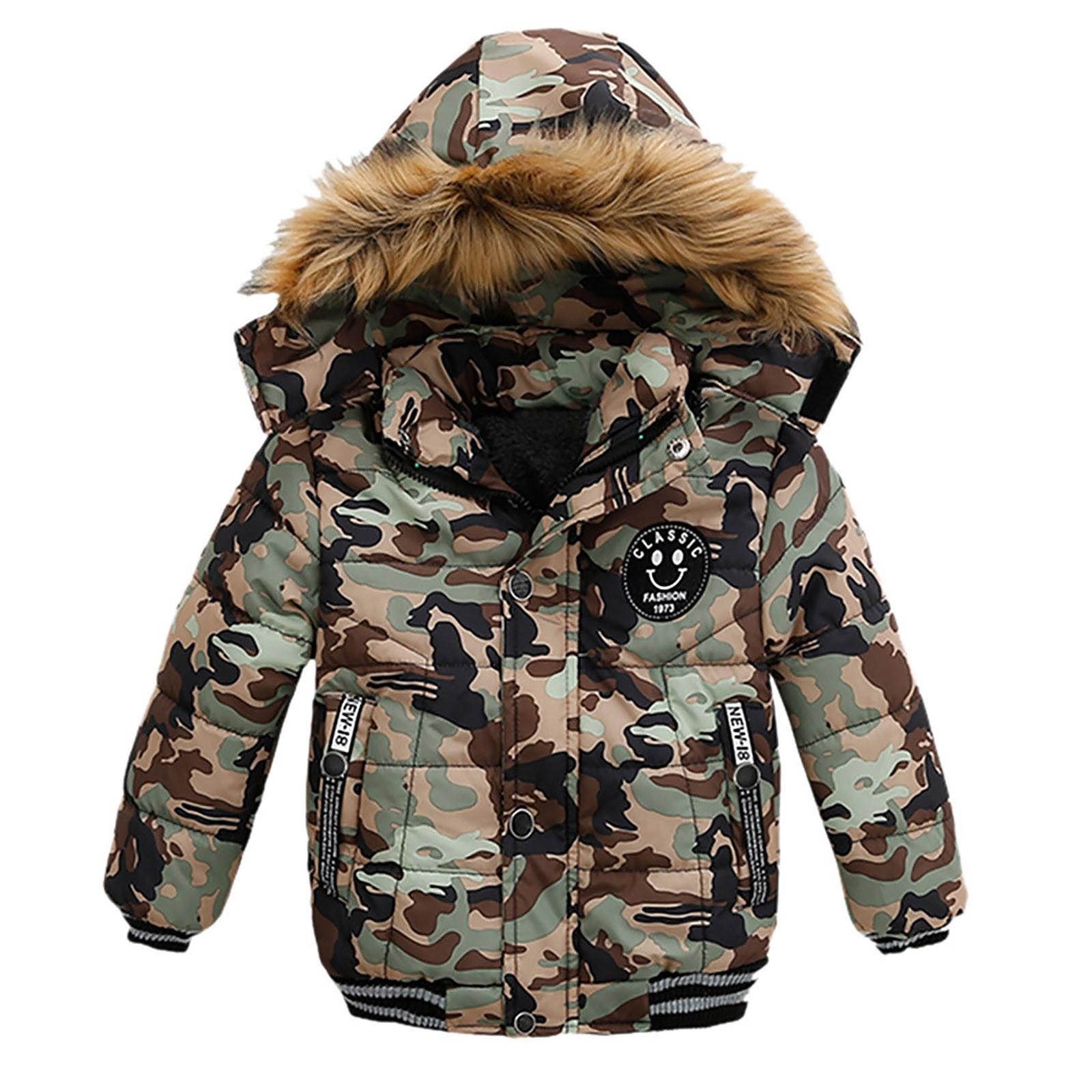 Mode Mantel Kinder Winter Jacke Mantel Jungen Jacke Warme Kapuze Kinder Kleidung 130 kaffeebraun