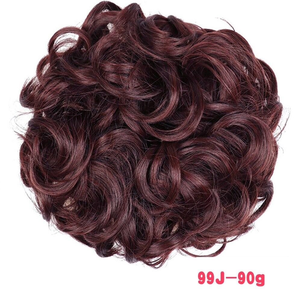 MISSQUEEN Synthetischer, lockiger Chignon, unordentliches elastisches Band, Quaste, Haarknoten, Haarteil, Hochtemperaturfaser, natürliches Kunsthaar