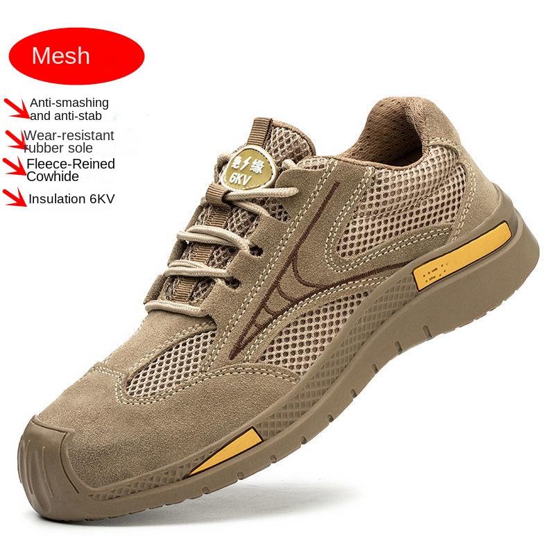 Arbeitsschuhe aus Stahl Baotou Anti-Smashing und Anti-Piercing Leichter Sicherheitsschutz 6kv Arbeitsschuhe 46