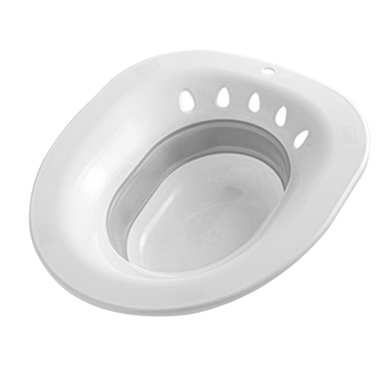 Sitzbad für Toilette, zusammenklappbarer Sitz, faltbar, hockfrei, Sitzbad, zusammenklappbarer Sitz, wiederverwendbar grau