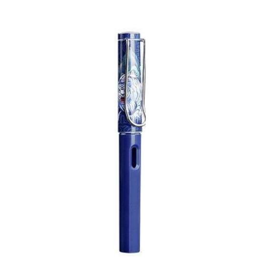 China National Style Füllfederhalter Tintenkapsel Austauschbarer Vintage-Stift Student Smooth Writing Pen Briefpapier blau