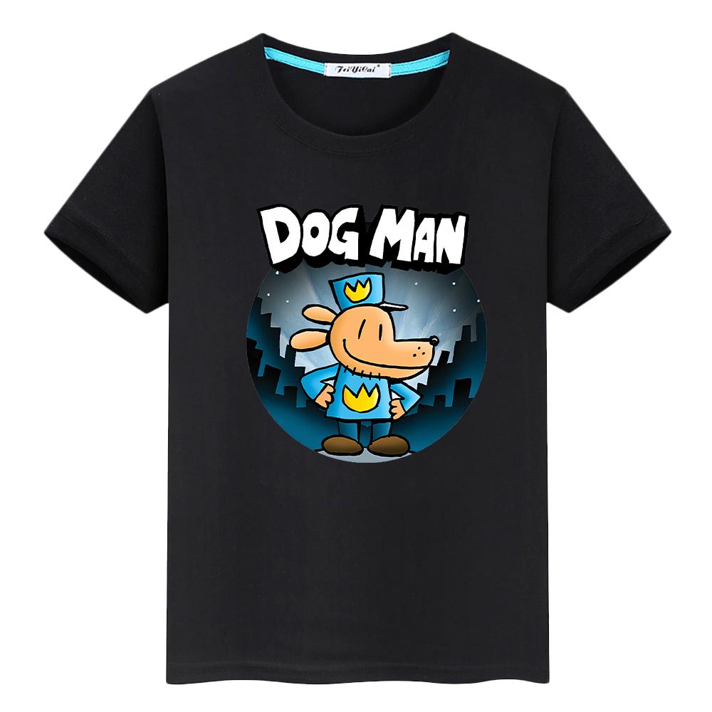 T-Shirt für Kinder Jungen 10 Jahre Hund Mann Kleinkind Mädchen Kleidung 100% Baumwolle Anime Kurze Kawaii Tops Stolz T-Shirt Y2k Kinderkleidung Mädchen 120 schwarz