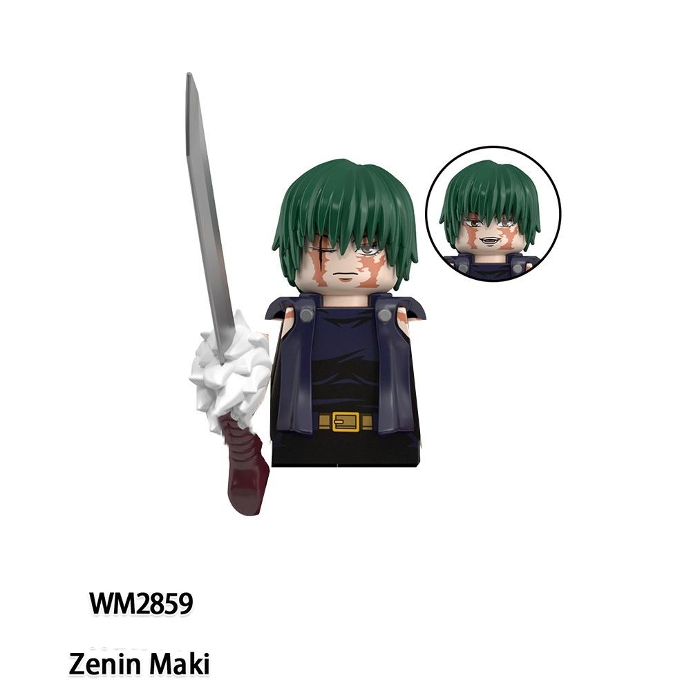 Jujutsu Kaisen Anime Cartoon Gojo Satoru Itadori Yuj Fushiguro Megumi Okkostu Yuta Bausteine Mini-Actionfiguren Kinderspielzeug