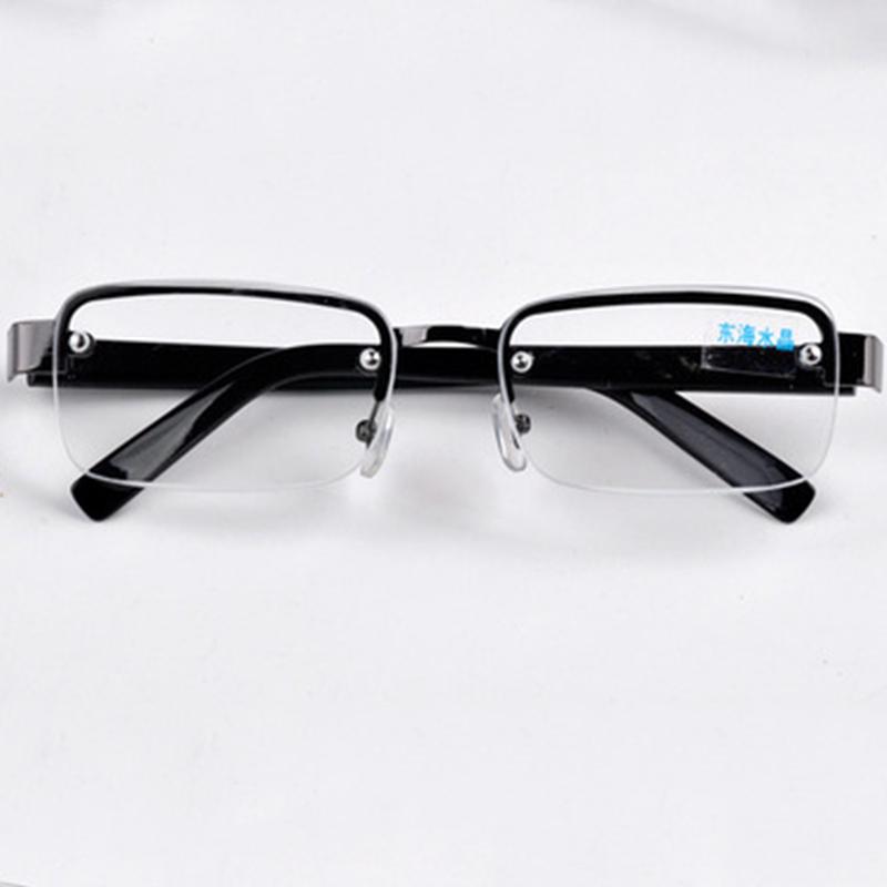 Brille Lesebrille Kristall Sonnenbrille Lupe Halbrand Unisex +1.0/+1.5/+2.0/+2.5/+3.0/+3.5 Brille Tragbares Bürozubehör +1.0 transparent