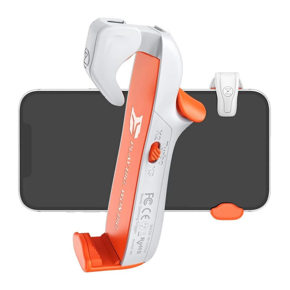 BIGBIG WON Mobile Game Controller Trigger Plug and Play für iOS und Android Phone, 4,7-6,5 Zoll Game Trigger für PUBG/Fortnite/COD Weiß Package-9.4x5.7x3.3cm weiß