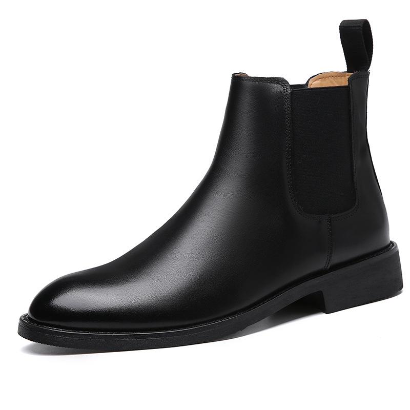 Mode Mode Gelbe Chelsea Boots Herren Spitz Bequem Kleiderstiefel Herren Slipper Günstig Damen Herren Wildlederschuhe Zapatos Hombre Casual 35 schwarz