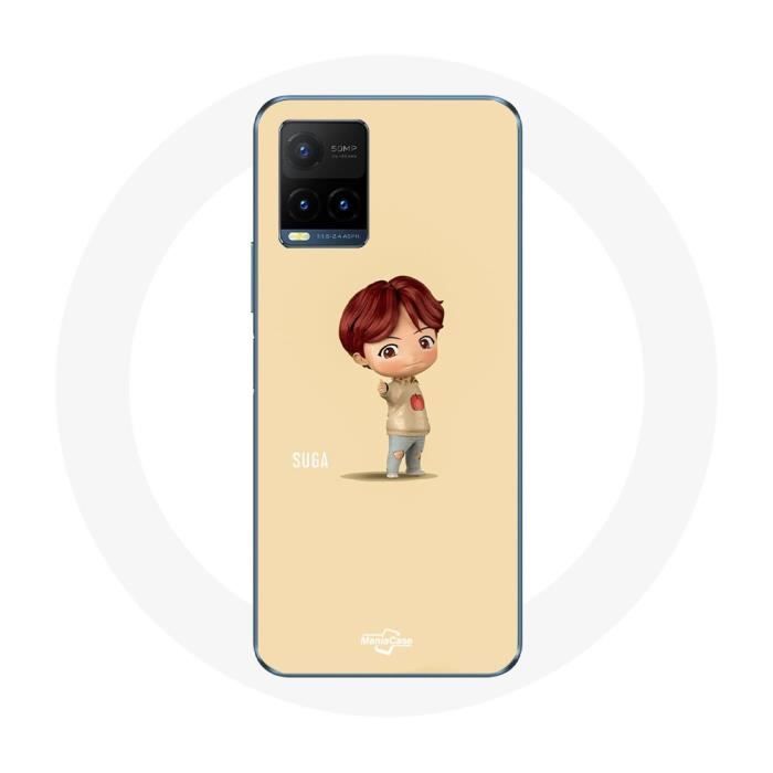 Coque pour Vivo Y21s 2021 / Y21 2021 BTS TinyTAN Animation Suga