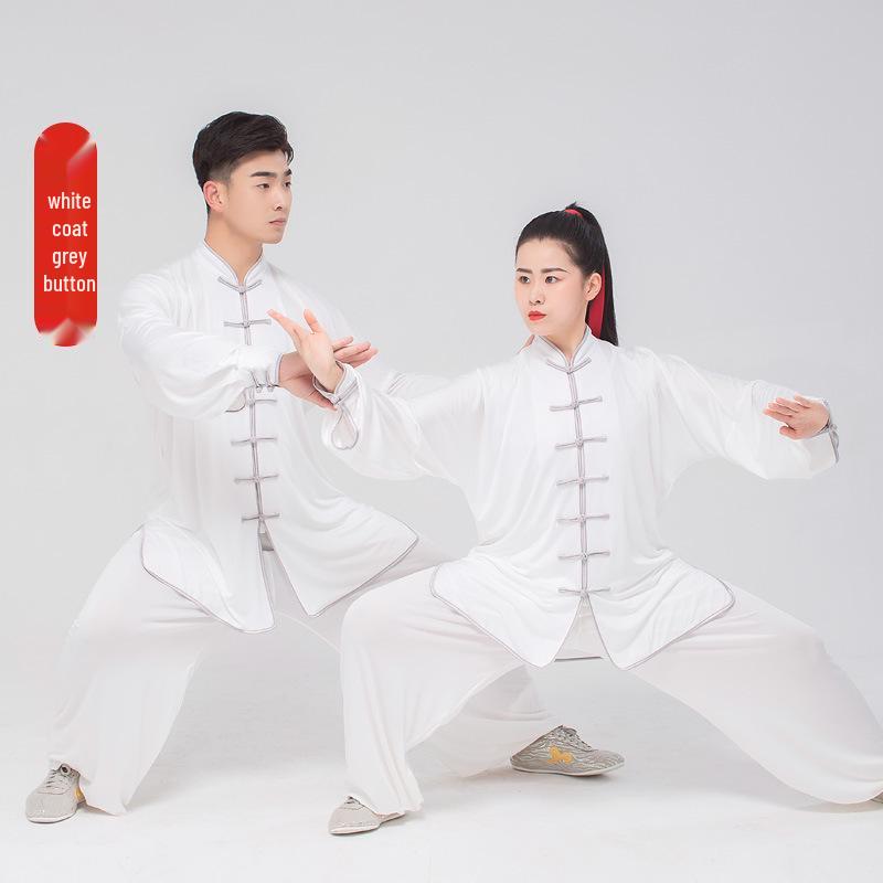 Milchseide Tai Chi Uniform: Lang-/Kurzarm-Anzug für Herren & Damen - Kampfsport & Morgengymnastik S